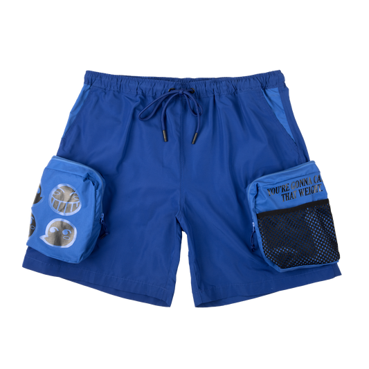You’re Gonna Carry That Weight Blue Cargo Shorts
